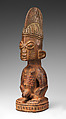 Twin Figure: Male (Ibeji), Wood, camwood powder, Yoruba peoples