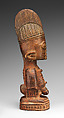 Twin Figure: Male (Ibeji), Wood, camwood powder, Yoruba peoples