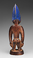 Twin Figure: Male (Ibeji), Wood, camwood powder, Yoruba peoples