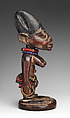 Twin Figure: Female (Ibeji), Wood, camwood powder, beads, metal, blueing, Yoruba peoples
