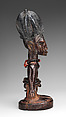 Twin Figure (Ibeji), Wood, camwood powder, beads, pigment, Yoruba peoples, Oyo group (?)