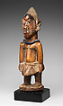 Twin Figure: Male (Ibeji), Wood, glass beads, string, Yoruba peoples