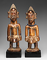 Twin Figure: Male (Ibeji), Wood, glass beads, string, Yoruba peoples