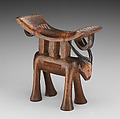 Bovine headrest, Tsonga or Shona artist, Wood, pigment(?), Tsonga or Shona peoples