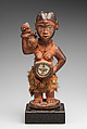 Female nkisi (power figure), Kongo artist and nganga (ritual specialist), Wood, glass, camwood powder, Kongo peoples