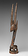 Sogoni koun headdress, Bamana numuw (blacksmith), Wood, Bamana peoples