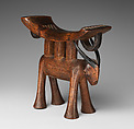 Bovine headrest, Tsonga or Shona artist, Wood, pigment(?), Tsonga or Shona peoples