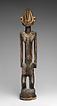 Female dege dal nda (sculpture of the terrace), Dogon blacksmith, Wood, applied organic materials, Dogon peoples