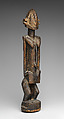 Female dege dal nda (sculpture of the terrace), Dogon blacksmith, Wood, applied organic materials, Dogon peoples