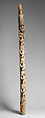 Architectural Element: Male Figures and Leopard, Wood, pigment, Babanki