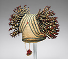 Ashetu prestige cap, Grassfields artist, Cotton, other material (?), Cameroon