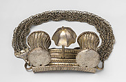 Arm Band: Umbrella and Drum Motif, Silver, Fon peoples