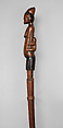 Staff with mother and child, Master of the Baboon Finial (late 19th–early 20th century, KwaZulu Natal, South Africa), Wood, Tsonga people