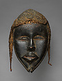 Deangle (peaceful spirit) mask, Dan artist, Wood, fiber, pigment, Dan peoples