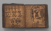 Pustaha (book of ritual knowledge), Toba Batak artist, Wood, bast, resin ink, fiber, Toba Batak people