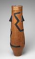 Ithunga (milk vessel), Zulu artist, Wood, pigment, Zulu peoples