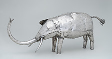 Elephant figure, Hountondji guild artists, Silver-copper alloy, Fon