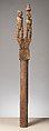 Hazomanga finial, Sakalava artist, Katrafay wood (Cedrelopsis grevei), pigment, Sakalava