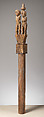 Hazomanga finial, Sakalava artist, Katrafay wood (Cedrelopsis grevei), pigment, Sakalava