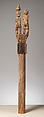 Hazomanga finial, Sakalava artist, Katrafay wood (Cedrelopsis grevei), pigment, Sakalava