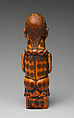 Staff finial with seated woman, Master of Frontal Concentric Circles, Ivory, metal, wood, lead