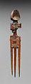 Yisanunu (comb), Yaka artist, Wood, Yaka peoples