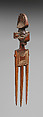 Yisanunu (comb), Yaka artist, Wood, Yaka peoples