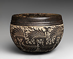 Carved bowl, Maya artist(s), Ceramic, stucco, pigment, Maya