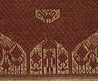 Ceremonial Textile (Tampan), Handspun, undyed cotton plain weave; discontinuous supplementary weft of cotton or silk; natural dyes, Lampung people