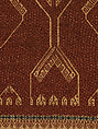 Ceremonial Textile (Tampan), Handspun, undyed cotton plain weave; discontinuous supplementary weft of cotton or silk; natural dyes, Lampung people