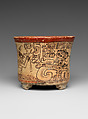 Vessel with mythological scene, Attributed to the Metropolitan Painter (active 7th–8th century CE), Ceramic, slip, Maya