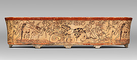 Vessel with mythological scene, Attributed to the Metropolitan Painter (active 7th–8th century CE), Ceramic, slip, Maya