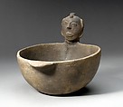 Bowl, Head on Rim, Ceramic, Mississippian