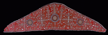 Te saqwit (tent divider), Beja artist, Cotton, leather, beads, cowrie shell, doum palm leaf (Hyphaene species, possibly thebaica), dye, Beja peoples