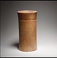 Cylindrical Vessel, Ceramic, slip, Maya