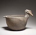 Bowl, Bird Head on Rim, Ceramic, Mississippian