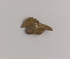 Chicken's head gold weight, Akan artist, Brass, Akan peoples