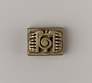 Geometric gold weight, Akan artist, Brass, Akan peoples