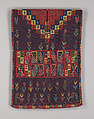 Miniature tabard, Cotton, camelid hair, silk, metal, Inca and Spanish