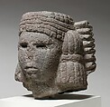 Head of a Water Deity (Chalchiuhtlicue), Basalt, Aztec