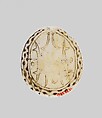 Pendant (Ulute or Papafita), Tridacna shell, fiber, pigment, Solomon Islander