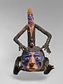 Helmet Mask  (Temes Mbalmbal), Wood, vegetable fiber, pig tusks, glass, plastic/rubber(?), paint, Southwest Malakula