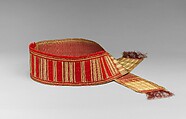 Dohr (men’s sash), Pohnpeian artist, Banana fiber, wool, Caroline Islands, Pohnpei