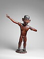 Kareau (male figure), Nicobarese artist, Wood, mother-of-pearl, paint, Nicobar Islands