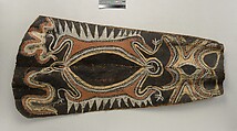 Painting from a Ceremonial House Ceiling, Kwanggi, Kalaba, Sago palm spathe, paint, Kwoma, Kalaba clan