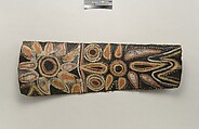 Painting from a Ceremonial House Ceiling, Abwiyeti, Wanyi, Sago palm spathe, paint, Kwoma