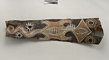 Painting from a Ceremonial House Ceiling, Yuanei, Abgwala Kalaba, Sago palm spathe, paint, Kwoma, Abgwala Kalaba clan