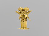 Masked Figure Pendant, Gold (cast), Calima (Yotoco)