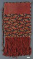 Embroidered bag with fringe, Nasca artist, Camelid hair, Nasca