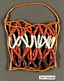 Beaded Bag, Cotton, shell beads, Chimú or Chancay